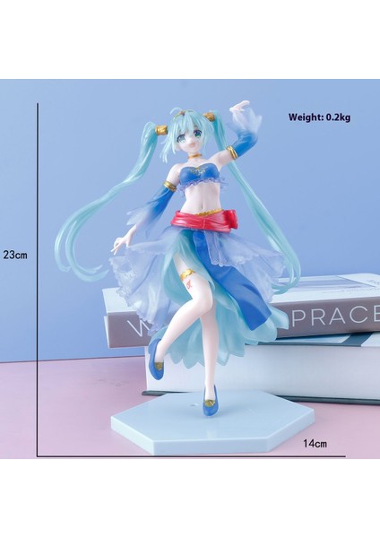 Hatsune Miku El Modeli Ikincil Yuan Sevimli Masaüstü Şasi Süsleri El Aleti (Yurt Dışından)