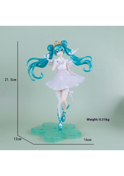 Hatsune Miku El Modeli Ikincil Yuan Sevimli Masaüstü Şasi Süsleri El Aleti (Yurt Dışından)