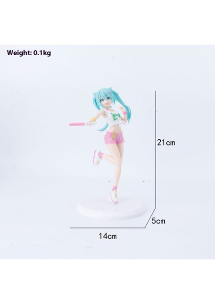 Hatsune Miku El Modeli Ikincil Yuan Sevimli Masaüstü Şasi Süsleri El Aleti (Yurt Dışından)