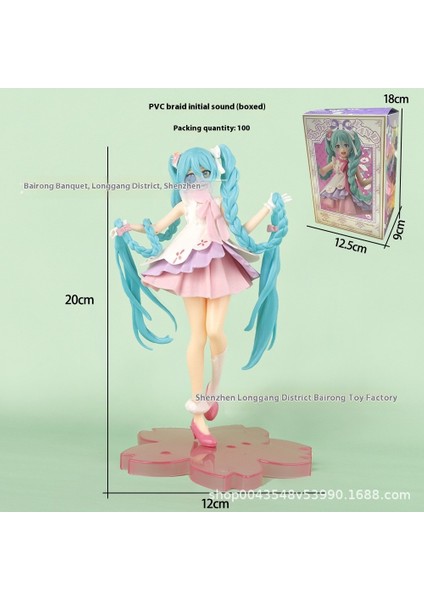 Hatsune Miku El Modeli Ikincil Yuan Sevimli Masaüstü Şasi Süsleri El Aleti (Yurt Dışından)