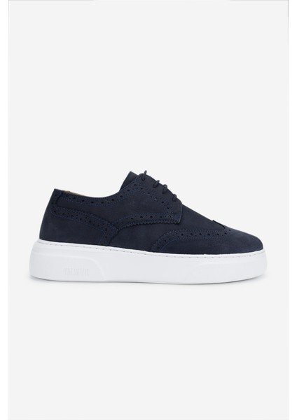 Erkek Hakiki Deri Lacivert Nubuk Sneakers & Spor Ayakkabı 871 1207 Erk Erk Y25 Lacı Nbk