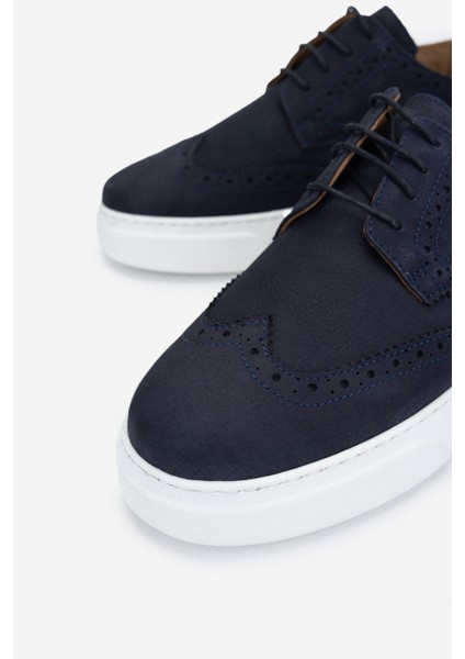 Erkek Hakiki Deri Lacivert Nubuk Sneakers & Spor Ayakkabı 871 1207 Erk Erk Y25 Lacı Nbk modelleri