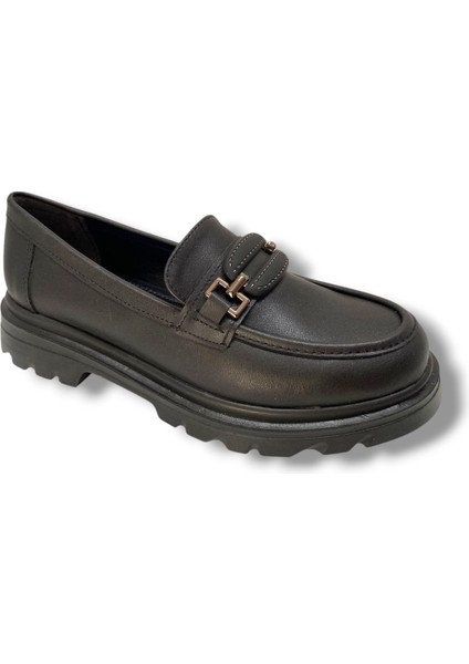 Fancy 816-25 Deri Anatomik Sıfır Tokalı Loafer Kadın ayakkabı