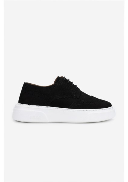 Erkek Hakiki Deri Siyah Nubuk Sneakers & Spor Ayakkabı 871 1207 Erk Erk Y25 Sıyah Nbk