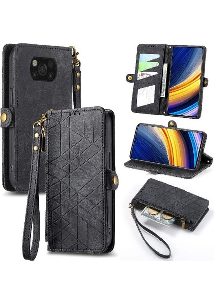 Xiaomi Poco X3 Pro Için Flip Case Basit Iş Kapak Çevirin Cüzdan Deri (Yurt Dışından)