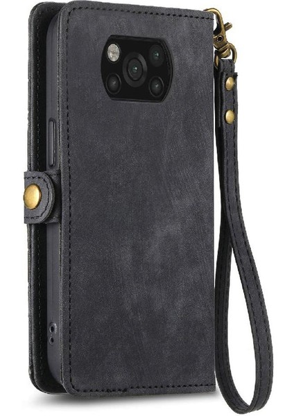 Xiaomi Poco X3 Pro Için Flip Case Basit Iş Kapak Çevirin Cüzdan Deri (Yurt Dışından) modelleri