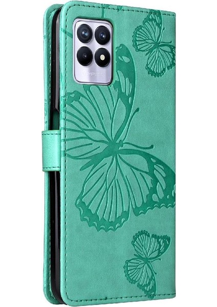 Kart Yuvası Standı Flip Kickstand ile Realme 8i Manyetik Kapak Için Flip Case (Yurt Dışından) fırsatları