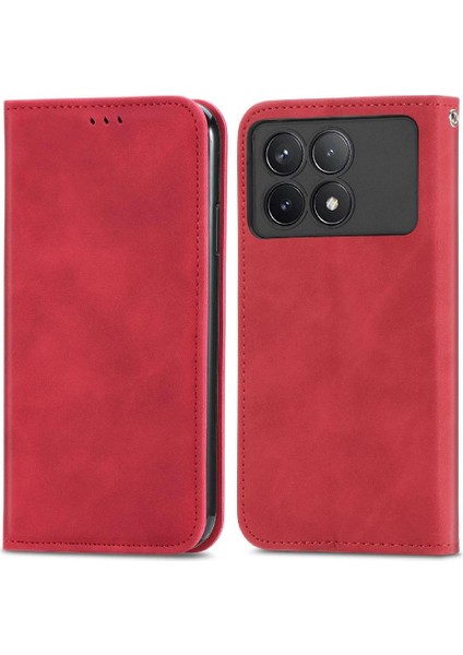 Xiaomi Poco F6 Pro Için Flip Case Deri Kılıf Cüzdan Basit Iş Çevirme (Yurt Dışından)