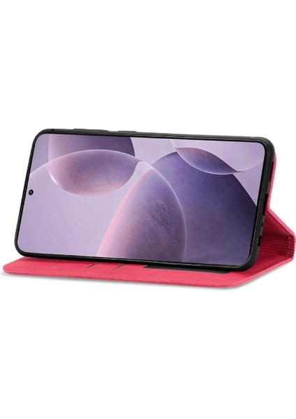 Xiaomi Poco F6 Pro Için Flip Case Deri Kılıf Cüzdan Basit Iş Çevirme (Yurt Dışından)