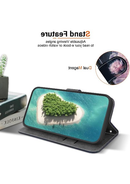 Realme Gt Neo6 Se Kelebek Çiçek Boyalı Cüzdan Pu Deri Kart (Yurt Dışından)