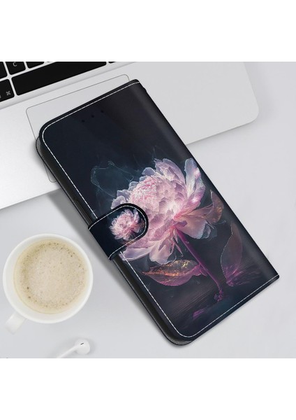 Realme Gt Neo6 Se Kelebek Çiçek Boyalı Cüzdan Pu Deri Kart (Yurt Dışından)