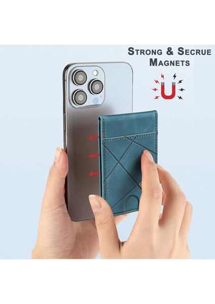 Iphone Için Manyetik Deri Kart Tutucu 16/15/14/13/12 Serisi 3 Kart Yuvası ve Kickstand Fonksiyonu ile Otomatik Hizalama Mıknatısları (Yurt Dışından) fiyatları