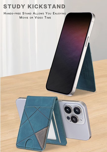 Iphone Için Manyetik Deri Kart Tutucu 16/15/14/13/12 Serisi 3 Kart Yuvası ve Kickstand Fonksiyonu ile Otomatik Hizalama Mıknatısları (Yurt Dışından) modelleri