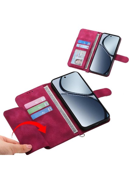 Realme C65 Darbeye Dayanıklı Kabartmalı Çoklu Kredi Kartı Yuvaları Için Flip Case (Yurt Dışından) fırsatları
