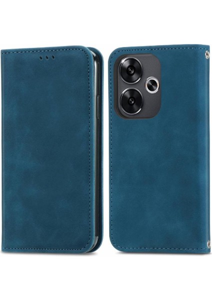 Xiaomi Poco F6 Deri Kılıf Için Flip Case Cüzdan Kapak Kapak Basit (Yurt Dışından)