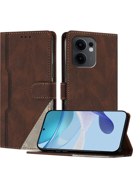 Oppo Reno 13F Cüzdan Kılıfı Pu Deri Kart Kılıfı ile Uyumludur El Standı Özelliği (Yurt Dışından)