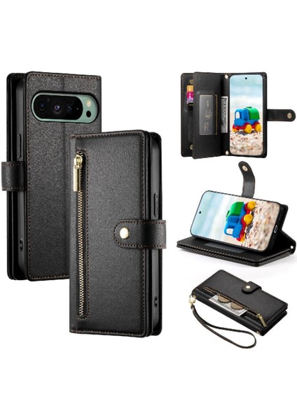 Google Piksel 9/9 Pro Cüzdan Bölmesi Çok Fonksiyonlu Kart Için Flip Case (Yurt Dışından)