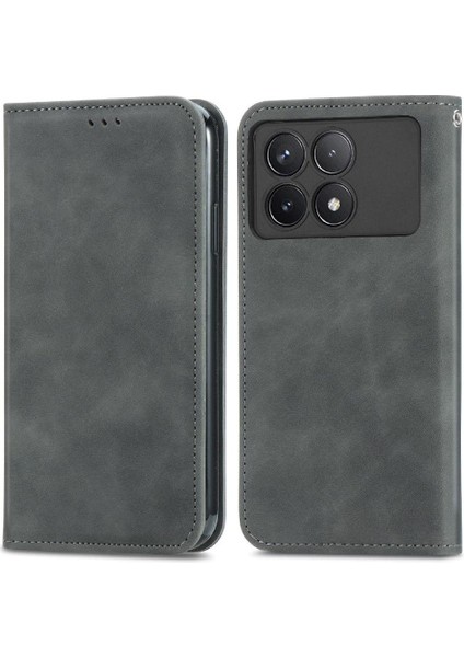 Xiaomi Poco F6 Pro Için Flip Case Deri Kılıf Cüzdan Basit Iş Çevirme (Yurt Dışından)