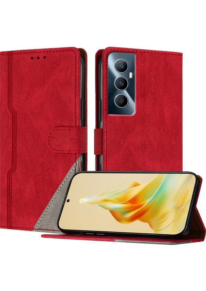 Realme C65 Cüzdan Kılıfı Pu Deri Kart Kılıfı ile Uyumludur El Standı Özelliği (Yurt Dışından)