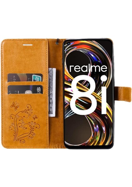 Kart Yuvası Standı Flip Kickstand ile Realme 8i Manyetik Kapak Için Flip Case (Yurt Dışından) indirimleri