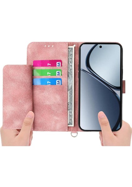 Realme C65 Darbeye Dayanıklı Kabartmalı Çoklu Kredi Kartı Yuvaları Için Flip Case (Yurt Dışından) fırsatları