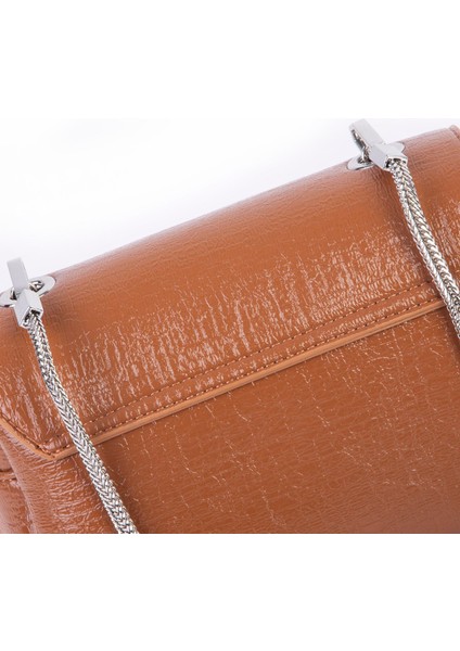 Kadın Mini Zincirli Omuz ve Çapraz Çanta Taba ( 19X10 cm ) modelleri