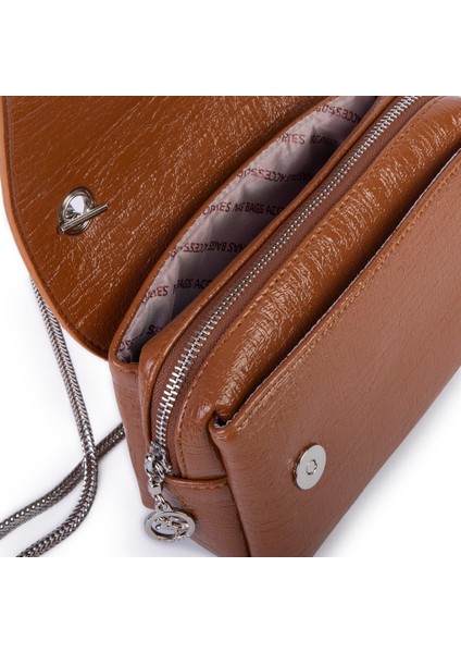 Kadın Mini Zincirli Omuz ve Çapraz Çanta Taba ( 19X10 cm ) fırsatları