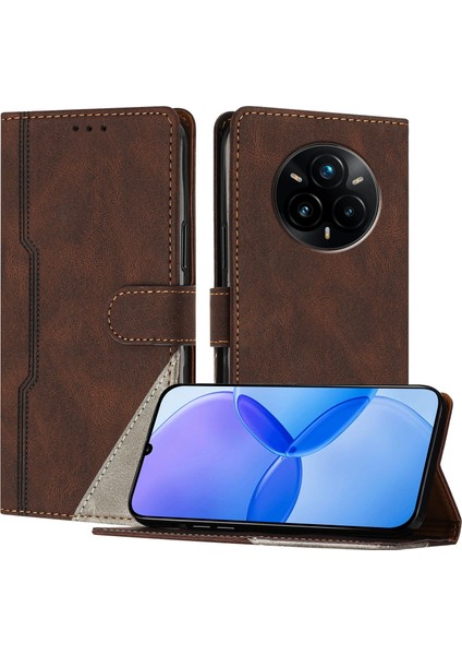 Realme 14 Pro Plus Cüzdan Kılıfı Pu Deri Kart Kılıfı ile Uyumludur El Standı Özelliği (Yurt Dışından)