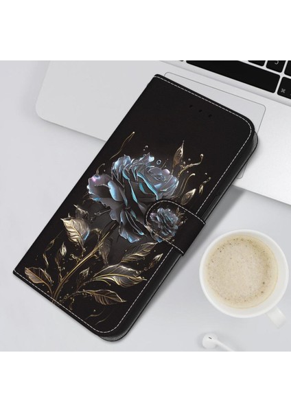 Realme C63 Manyetik Kapatma Cüzdan Kart Yuvaları Pu Deri Çiçek Için Kılıf (Yurt Dışından)