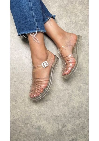 Kadın Çocuk Deniz Ayakkabısı Plaj Havuz Rafting Jel Görünümlü Şeritli Kaydırmaz Taban Sandalet 309 modelleri