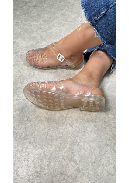 Kadın Çocuk Deniz Ayakkabısı Plaj Havuz Rafting Jel Görünümlü Şeritli Kaydırmaz Taban Sandalet 309 indirimleri