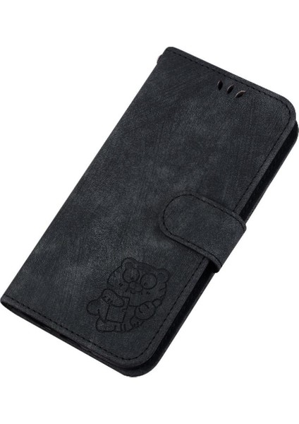 Infinix Not 40 Pro Artı Kabartmalı Sevimli Kaplan Flip Folio Kart Için Kılıf (Yurt Dışından)