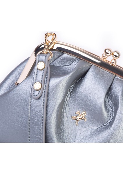 Mini Omuz ve Çapraz Vintage Burslu Çanta (23X15 Cm) Gümüş Victoria fiyatları