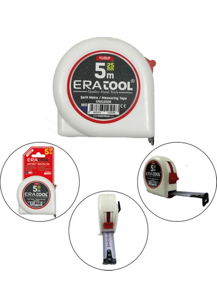 Şerit Metre 5*25MM - Beyaz 12 Adet
