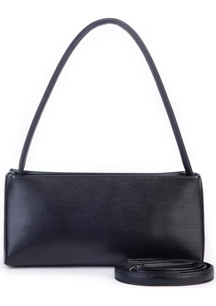 Kadın Basic Baget Omuz ve Çapraz Çanta Siyah Kımera (27X12 cm ) fiyatları