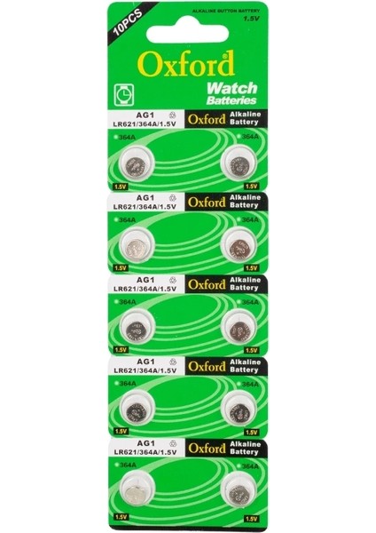 Oxford Ag1 LR621 Alkalin Saat Pili 10LU Paket * Tıanqıu