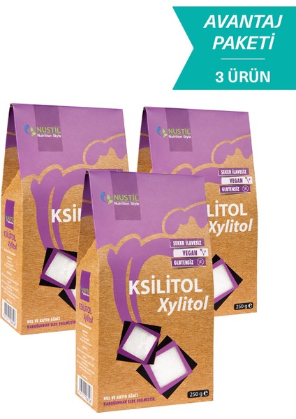 Ksilitol - Xylitol 250 gr x 3 modelleri
