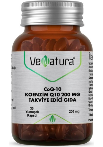 CoQ-10 Koenzim Q10 30 Kapsül 200mg