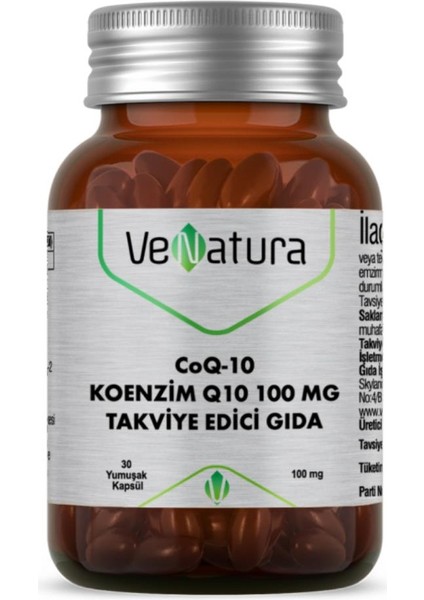 Koenzim Q10 100 mg 30 Yumuşak Kapsül