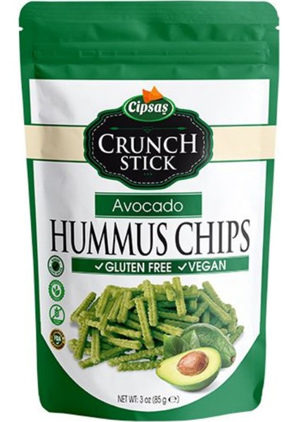 Avokado Aromalı Vegan Glütensiz Zeytinyağlı Fırınlanmış Nohut Cipsi (Hummus Chips)