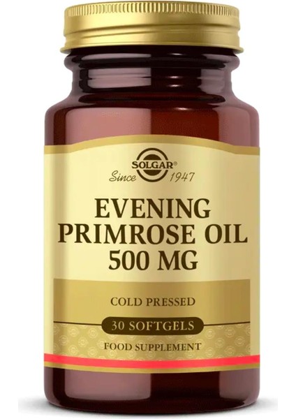 Evening Primrose Oil 500 Mg 30 Kapsül