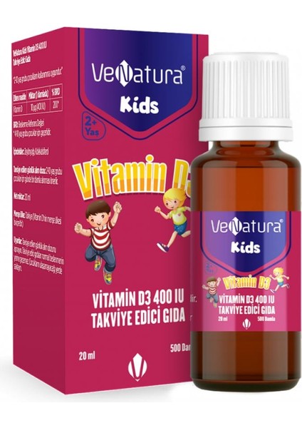 Kids Vitamin D3 400 Iu Damla 20 ml