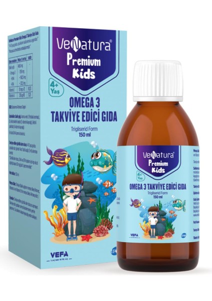 Premium Kids Omega 3 Şurup 150 ml