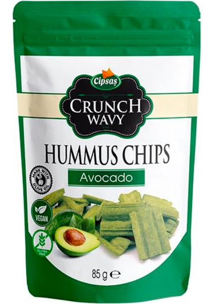 Avokado Aromalı Vegan Glütensiz Fırınlanmış Nohut Cipsi (Hummus Chips)