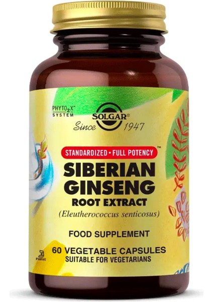 Siberian Ginseng Root Extract 60 Kapsül