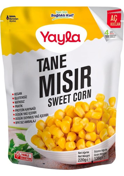 Haşlanmış Tane Mısır 220 gr