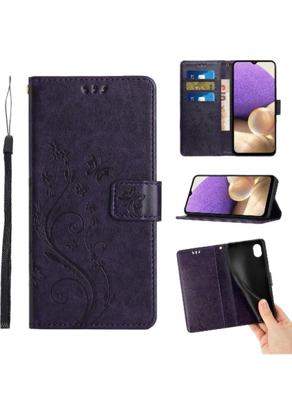 Samsung Galaxy A22E/A23E Kickstand Kart Tutucu Bilek Kayışı Için Filp Durumda (Yurt Dışından)
