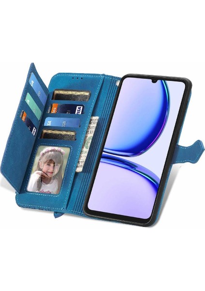 Realme Not 50 Çok Renkli Flip Fermuar Tarzı Cüzdan Yuvası Için Flip Case (Yurt Dışından)
