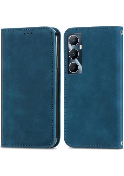 Realme C65 Cüzdan Flip Kapak Için Flip Case Basit Iş Darbeye (Yurt Dışından)