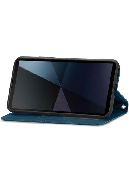 Sony Xperia 10 Vı Için Flip Case Cüzdan Basit Iş Deri Kılıf Flip (Yurt Dışından) modelleri
